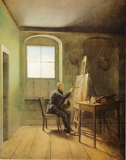 Georg Friedrich Kersting Caspar David Friedrich in seinem Atelier oil painting picture